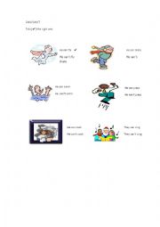 English Worksheet: English exercises on CAN