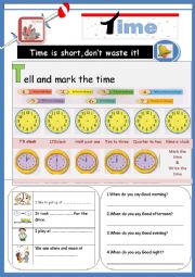 English Worksheet: Time