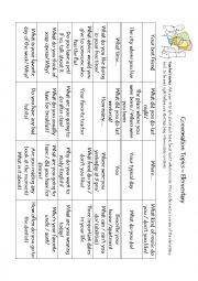 English Worksheet: Coversation topics - Elementary