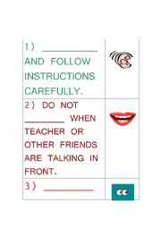 English Worksheet: Classroom Rules