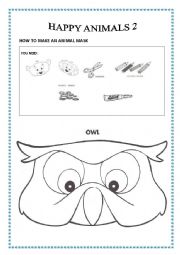 English Worksheet: HAPPY ANIMALS 2