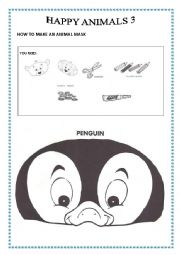 English Worksheet: HAPPY ANIMALS 3