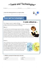 English Worksheet: reading text 