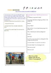 English Worksheet: Friends video