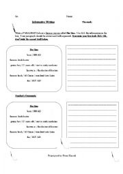 English Worksheet: Informative Writing Guide