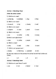 Identifying parts of the speech