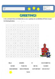 English Worksheet: Hello! Back to school