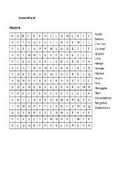 English Worksheet: Fruits