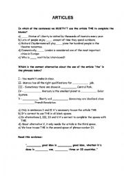 Definite & Indefinite Articles