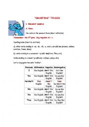 English Worksheet: Present Simple with Smurfs
