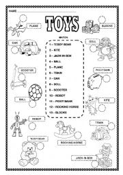 English Worksheet: Toys