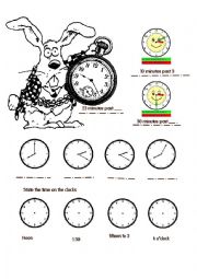 English Worksheet: Time using some words