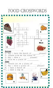 food crossword