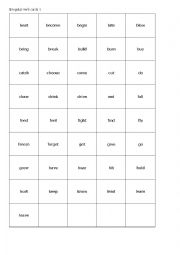 Irregular verb cards 1