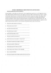 English Worksheet: WH question words with present simple