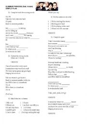 English Worksheet: Simple Plan - Summer Paradise