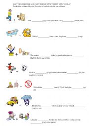 English Worksheet: Past progressive and Past simple with 