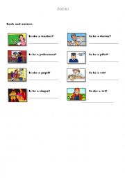 English Worksheet: Jobs (part 1)