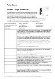 English Worksheet: Fashion Careers