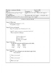 English Worksheet: middle school lesson plan