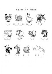 English Worksheet: Farm Animals