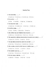 English Worksheet: Question Tags