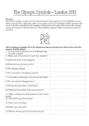 English Worksheet: The Olympic Symbols - London2012