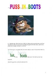 English Worksheet: PUSS IN BOOTS