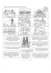 English Worksheet: London 2012 - Touristic Places