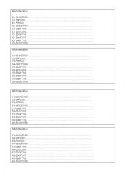 English Worksheet: Dates 