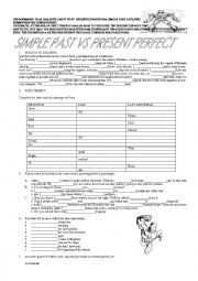English Worksheet: past and present perfect