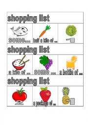 English Worksheet: grocery shopping (shopping list part 2)