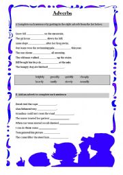 Adverbs worksheet