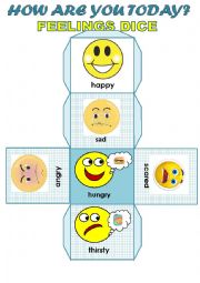 English Worksheet: Feeling dice