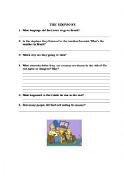 English Worksheet: The Simpsons