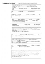 English Worksheet: The Argument