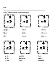 English Worksheet: Numbers (Multiplication) Part 1