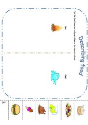 English Worksheet: Describing food