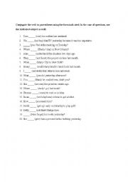 English Worksheet: Past Simple Tense