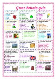 English Worksheet: Great Britain quiz