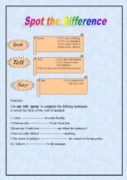 English Worksheet: Spot the Difference