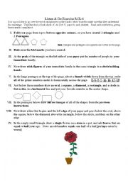 English Worksheet: Listen & Do Exercise RCL-1