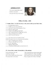 English Worksheet: Rolling in the deep - Adele