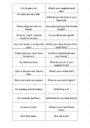 English Worksheet: Basic language domino