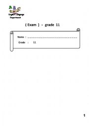 English test for grade 11