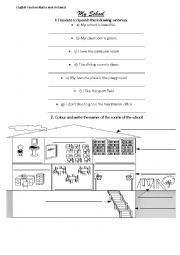 English Worksheet: My school