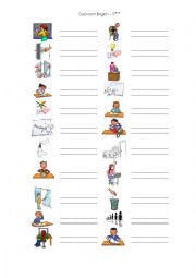 English Worksheet: classroom english worksheet