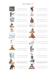 classroom english worksheet