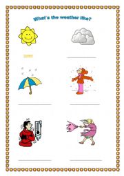 English Worksheet: What`s the weather like?