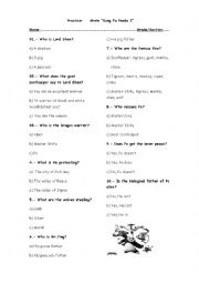 English Worksheet: Worksheet Kung fu Panda 2